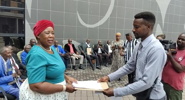 KATIMA MULILO, 15 December 2025 - Zambezi Governor, Dorothy Kabula received the petition including those that were crafted by four traditional authorities promising to forward them to the relevant authorities and respond promptly to all concerns raised against UDP.
(Photo: Michael Mutonga Liswaniso) NAMPA