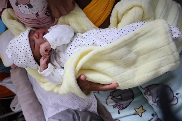 OTJIWARONGO, 26 December 2025 - A newly born baby girl at the Otjiwarongo State Hospital on Christmas Day. Otjiwarongo recorded two births of Christmas babies this year. (Photo by: Mulisa Simiyasa) NAMPA