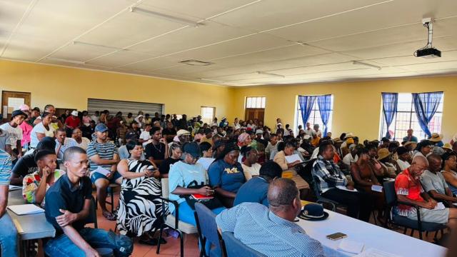 KEETMANSHOOP, 09 January 2026- Keetmanshoop attendees at the National Youth Development Fund (NYDF) awareness session,  taking place at the Keetmanshoop multi-purpose Youth Centre . (Photo contributed  : ||Kharas Governor's Youth Desk)