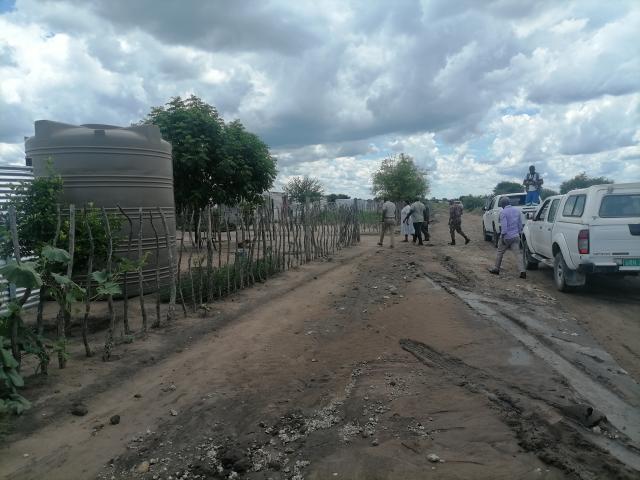 GROOTFONTEIN, 13 January 2026 - One of the government's 10 000 liters of water tanks provided to residents of Kap n Bou informal area at Grootfontein. Kap n Bou is a hotspot of Cholera at the town. (Photo by: Mulisa Simiyasa) NAMPA 