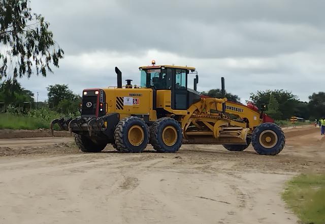 BUKALO, 19 January 2026 - Works and Transport Minister, Veikko Nekundi on Monday visited the Bukalo-Muyako road to inspect progress on the site. (Photo: Michael Mutonga Liswaniso) NAMPA
 