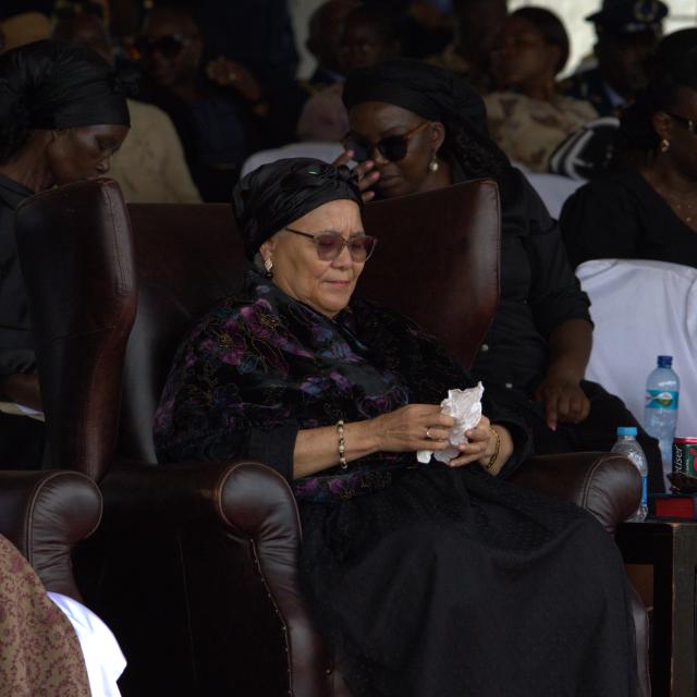 WINDHOEK, 23 January 2026 - Vice President Lucia Witbooi was among mourners at the memorial service for the late Mathias Kanana Hishoono at Onambutu (Photo: Andreas Thomas) NAMPA