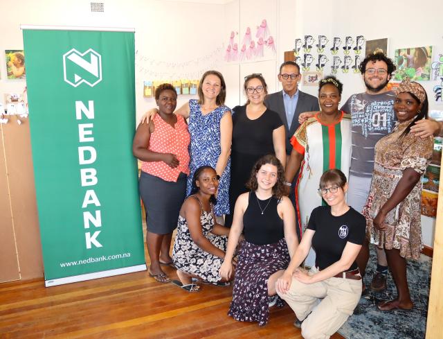 WINDHOEK, 28 January 2026 - NeuroNexus team pictured with Nedbank Namibia Head of Marketing and Communications, Gernot de Klerk (back row – fourth from left), at their premises in Windhoek. (Photo: Contributed) NAMPA 