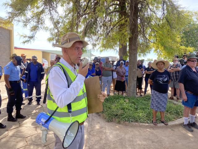 Werner Bon Watzdorf the spokesperson of the group and chairperson of the Mariental Residents Association.