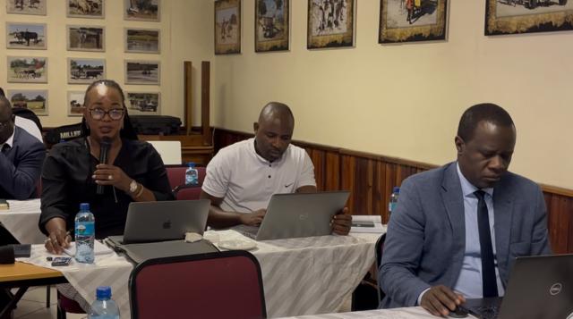 RUNDU, 28 January 2026 - The acting Chief Executive Officer of the Rundu Town Council Fransiska Thikerete speaking during a consultation meeting with the Parliamentary Standing Committee on Urban and Rural Development and Land Reform at Rundu on Wednesday. (Photo by: Sawi Hausiku) NAMPA 