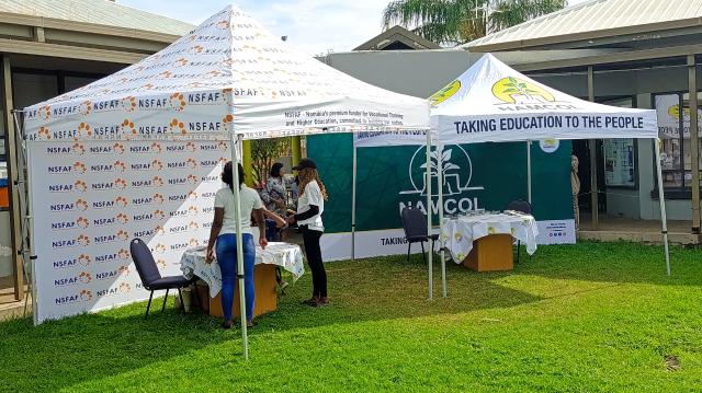 WINDHOEK, 29 January 2026 - Exhibitor stands at the Katutura Central Career guidance day. (Photo: Ali Negumbo) NAMPA