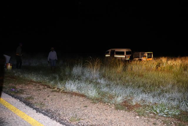 OTJIWARONGO, 30 January 2026 - The minibus which was involved in a collision some 43 kilometres north of Otjiwarongo Friday morning. (Photo by: Mulisa Simiyasa) NAMPA