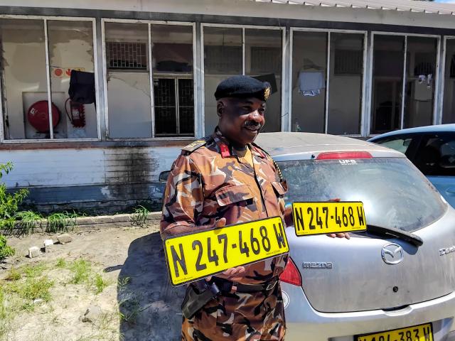 KATIMA MULILO, 05 February 2026 - Katima Mulilo Police Station Commander, Chief Inspector Charles Mayumbelo pictured during a media conference on Thursday. (Photo: Michael Mutonga Liswaniso) NAMPA 
