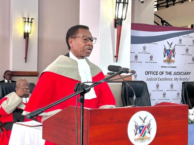 WINDHOEK, 05 FEBRUARY 2025 - Chief Justice of  Peter Shivute during the opening of the 2026 legal year ( Photo: Eba Kandovazu) NAMPA