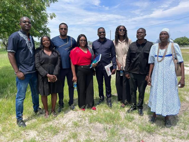 OMUTHIYA, 05 February 2026- Omuthiya constituency Councillor Erastus Nekomba (C) with Iipundi Secondary School principal Susan Muhongo on his left during Nekomba’s visit to the school.

(Photo: contributed)