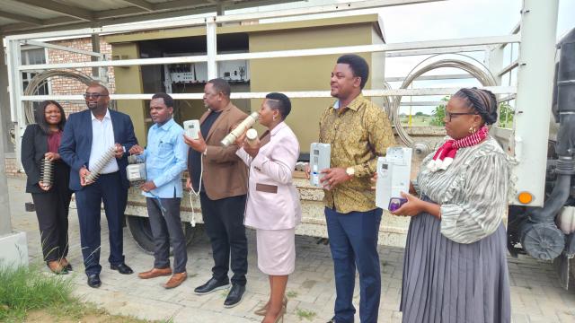 OUTAPI, 05 February 2026- Several stakeholders during the hand over of electrical equipments from CENORED.

(Photo: Contributed)