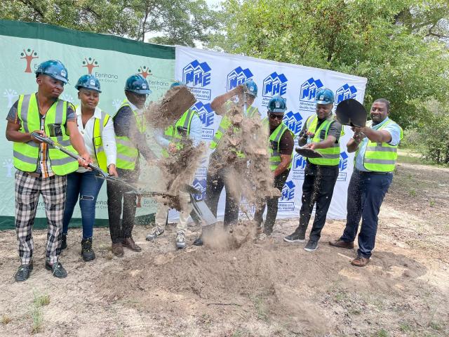 EEHNANA 09 February 2026- National Housing Enterprise officials and other stakeholders during the official groundbreaking ceremony of the construction of 100 houses in Eehnana town.

(Photo: contributed)