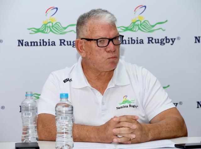 WINDHOEK, 10 February 2026 – Namibian Rugby Union (NRU) vice-president Johan Diergaardt pictured while addressing the media about the men's senior rugby teams failure to qualify for the 2027 World Rugby World Cup. (Photo by: Hesron Kapanga) NAMPA