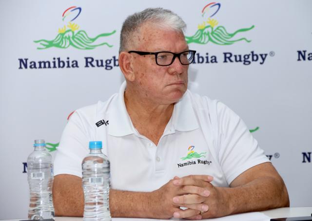WINDHOEK, 10 February 2026 – Namibian Rugby Union (NRU) vice-president Johan Diergaardt pictured while addressing the media about the men's senior rugby teams failure to qualify for the 2027 World Rugby World Cup. (Photo by: Hesron Kapanga) NAMPA