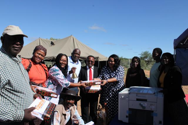 OUTJO, 17 February 2026- Karaku Marine hands over items worth N.dollars 50 thousand to Outjo Project Primary School in Outjo, Kunene Region (Photo: Dalene Kooper) NAMPA