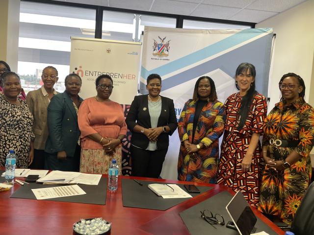 WINDHOEK, 19 February 2026 -  Officials from the Ministry of Gender Equality and Child Welfare and UN Women Representatives captured following a courtesy meeting in Windhoek. (Photo by: Mathilde Kudumo) NAMPA 