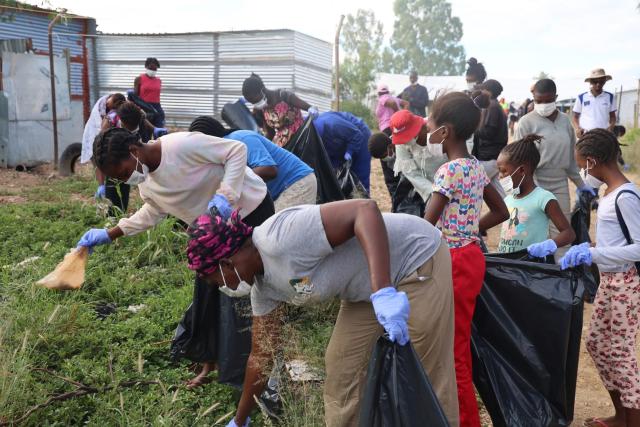 WINDHOEK, 21 February 2026 - Windhoek residents captured during launch of mayoral cleanup campaign. (Photo: Contributed) NAMPA 