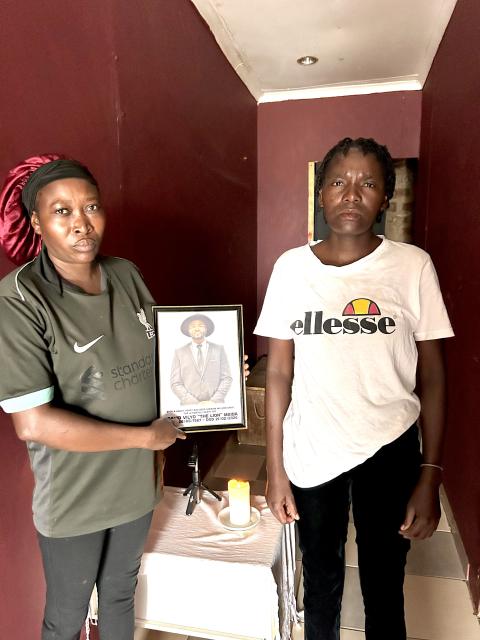 WINDHOEK, 23 February- Natalia Naholo and Emilia Nghitila, family of murdered David Mbida. (Photo by Eba Kandovazu). NAMPA