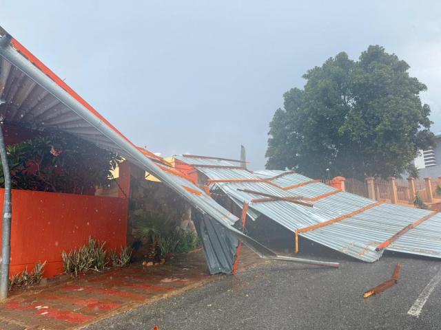 WINDHOEK, 23 FEBRUARY 2025 - A fallen roof of a household in Khomasdal due to heavy rainfall (Photo: Contributed) NAMPA