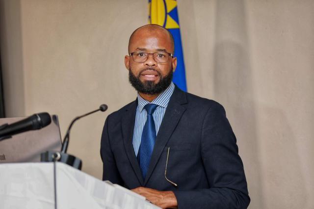 NKURENKURU, 24 February 2026- The  Chief Executive Officer of Telecom Namibia Stanley Shanapinda , during MICT high-level stakeholder engagement in Mpungu, Kavango West Region.

(Photo: Lylie Joel)
NAMPA