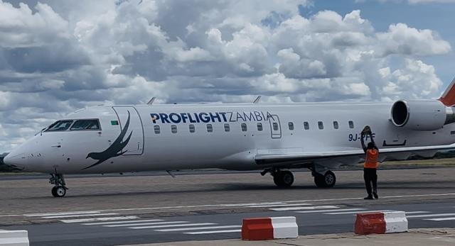 WINDHOEK, 03 March 2026 -  Proflight Zambia’s airplane arriving in Windhoek for the inauguration. (Photo: by Justina Shuumbwa) NAMPA