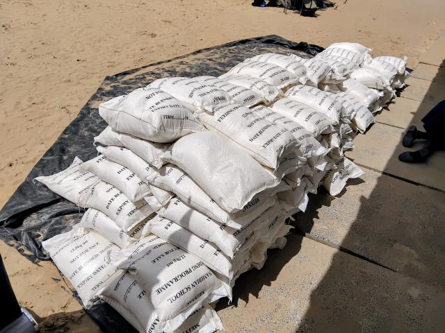 KATIMA MULILO, 06 March 2026 - Some of the school feeding maize blends that were given to beneficiaries at some of the regional primary schools during the celebration of the 11th African Day of School Feeding at Ngweze Primary School on Friday.
(Photo: Michael Mutonga Liswaniso) NAMPA