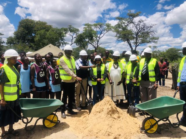 NCAMAGORO, 11 March 2026- The Kavango West Governor Verna Sinimbo at the official groundbreaking ceremony for a new basic sports facility at Ncamagoro Village, Ncamagoro Constituency in the Kavango West Region on Wednesday.

(Photo: Lylie Joel)
NAMPA