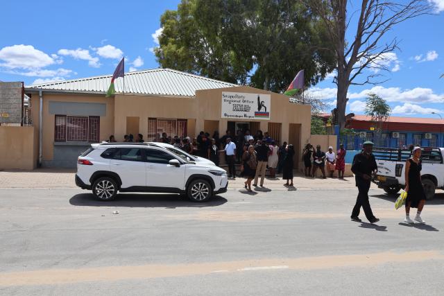 OTJIWARONGO, 12 March 2026 - The Swapo Party Women's Council (SPWC) at Otjiwarongo on Thursday afternon gathered to denounce and condemn the brutal murder of the late Petronella Sabatha who was killed at her house in Etambi location by an 18-year-old suspect at the town on Monday. (Photo by: Mulisa Simiyasa) NAMPA