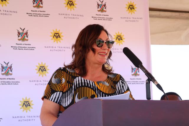 KEETMANSHOOP, 19 March 2026 - Minister of Education, Innovation, Youth, Sports, Arts and Culture, Sanet Steenkamp, on Thursday during the official inauguration of the Keetmanshoop Vocational Training Centre (KVTC).

(Photo by: Chelva Wells) NAMPA 