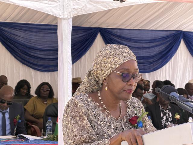 NKURENKURU, 21 March 2026 - National Assembly Speaker Saara Kuugongelwa-Amadhila addressing Namibia's 36th Independence Day at the Nkurenkuru Sports Stadium in the Kavango West region on Saturday. (Photo: Lylie Joel)
NAMPA