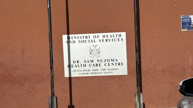 KARIBIB, 20 March 2026 - The signage of the currently existing Karibib Health centre, whose services will soon be expanded through the construction of a new health centre by the Navachab Gold Mine. (Photo by: Isabel Bento) NAMPA