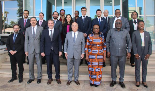 WINDHOEK, 31 March 2026 - Brazil's Minister of Foreign Affairs, Mauro Vieira (center left) pictured together with the Minister of International Relations, Selma Ashipala-Musavyi (centre right) and other delegates. (Photo: Contributed) NAMPA