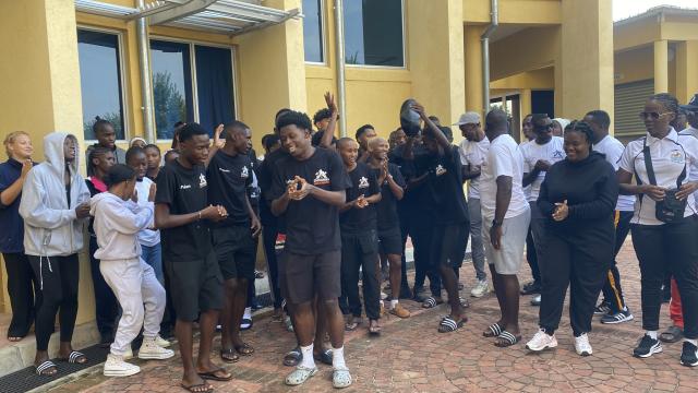 OMUTHIYA, 01 April 2026- The Oshikoto region Under-20 football and netball teams.

(Photo: Max Henrich) NAMPA 