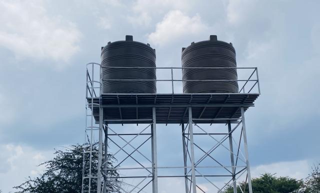 CHAM-CHAM, 01 April 2026 - Water tanks at Cham-Cham village in the Oshikoto Region. (Photo by: Max Henrich) NAMPA 
