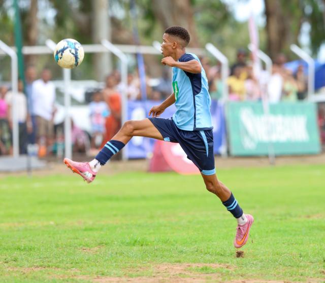 KEETMANSHOOP, 03 April 2026 - ||Kharas team captain Johan Vries during the 24th edition of the Nedbank Namibian Newspaper Cup at the Westdene Stadium in Keetmanshoop. The opening match with Kavango West in Group B, ended 2-1 in favour of ||Kharas. (Photo by: Hesron Kapanga) NAMPA