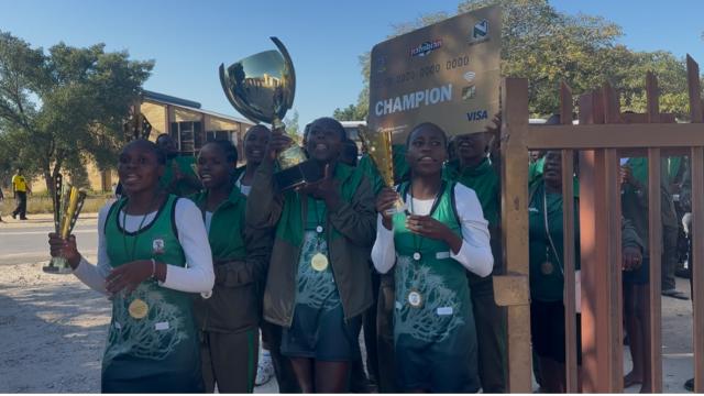 RUNDU, 07 April 2026- The Kavango East Netball Team arriving at the Governor of the Kavango East Region’s office after winning the 2026 Nedbank Namibian Newspaper Cup on Tuesday. ( Photo by: Sawi Hausiku) NAMPA 