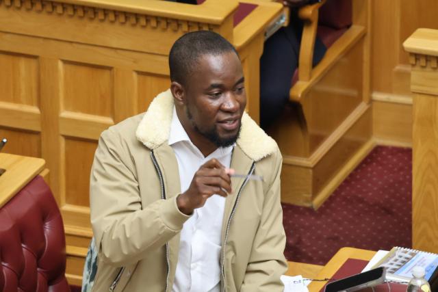 WINDHOEK, 08 April 2026 -  Job S. Amupanda, at State Of the Nation Address (SONA) by President Netumbo Nandi-Ndaitwah. (Photo by: Ali Negumbo)NAMPA