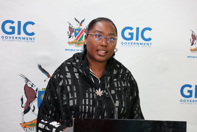 WINDHOEK, 09 April 2026 - Minister of Information and Communication Technology Emma Theofelus announcing Cabinet decisions on Thursday during a briefing at the Government Information Centre (GIC) in Windhoek.

(Photo by: Chelva Wells) 