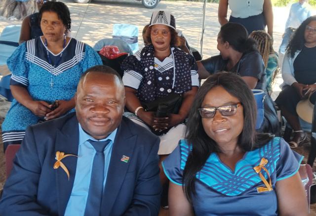 KATIMA MULILO, 10 April 2026 - Ngweze Primary School Principal in the Zambezi Region, Irene Nkwazi pictured with former Head of Department at the school and current Member of Parliament and Chief Whip of the Independent Patriots for Change in Parliament, Rodrick Likando who was the keynote and motivational speaker at the school's 4th academic year award ceremony held on Friday at the school.

(Photo: Michael Mutonga Liswaniso) NAMPA 