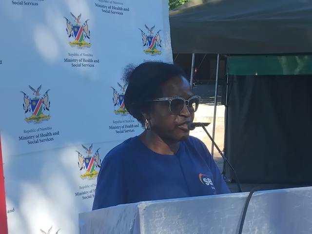 KATIMA MULILO, 13 April 2026 - Namibia's leading Ophthalmic doctor, Dr. Helena Ndume speaking at the official launch of the national cataract surgery campaign at the Katima Mulilo State Hospital on Monday

(Photo: Michael Mutonga Liswaniso) NAMPA