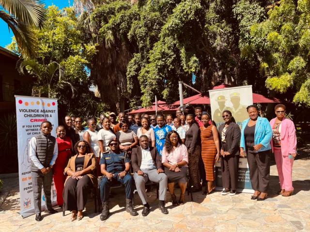 OSHAKATI, 13 April 2026 - Namibian Police Force (NamPol)  Regional Commander for Oshana, Naftal Sakaria, pictured together with participants  at the awareness training on Child Safeguarding and Victim Identification, focusing on Online Child Sexual Exploitation and Abuse (OCSEA), Gender-Based Violence (GBV), Trafficking in Persons (TIP), Violence Against Children (VAC), and Digital Forensics started on Monday. (photo: contributed)