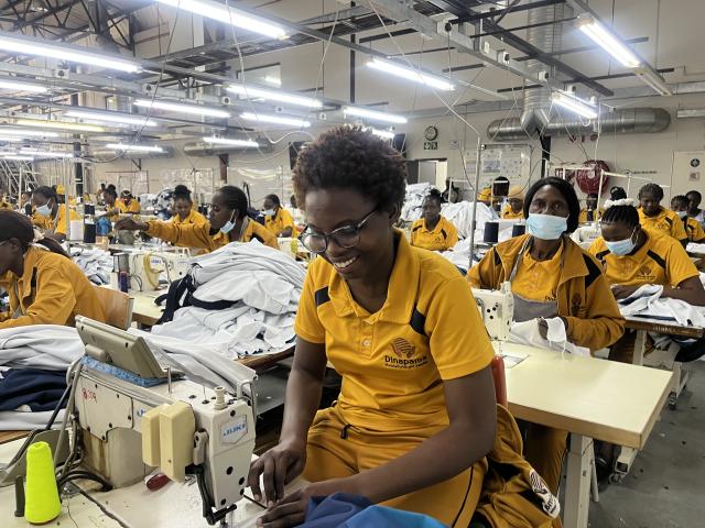 WINDHOEK, 15 April 2026 - Dinapama workers working on clothing items at the headquarters in Windhoek. (Photo by: Justina Shuumbwa) NAMPA
