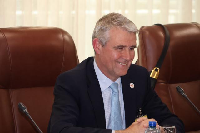 WINDHOEK, 16 April 2026 - Mike Sangster, Vice President of TotalEnergies, during a meeting at State House (Photo: Andreas Thomas) NAMPA