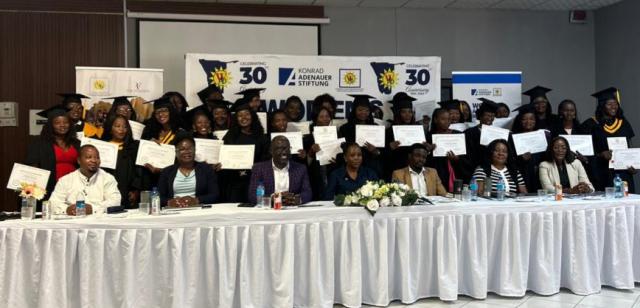 OPUWO, 17 April 2026- Government officials, pre-primary teachers and speakers during the School Readiness Initiative (SRI) graduation ceremony in Opuwo, Kunene Region. (Photo: Contributed) NAMPA 
