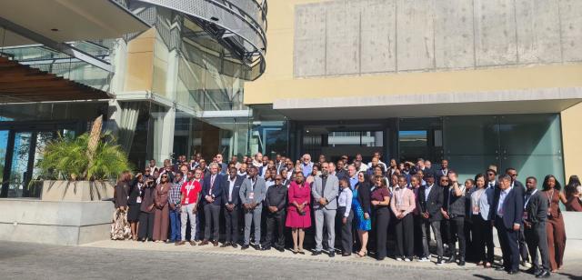 WINDHOEK, 21 APRIL 2026 - Attendees of the 2026 Upstream Oil and Gas Local Suppliers Workshop pose for a photo. (Photo by: Molly Weyulu) NAMPA 
