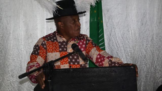 OSHAKATI, 24 April 2026 - The Prime Minister Elijah Ngurare during the omagongo cultural heritage gala dinner on Friday evening. (Photo: contributed) 