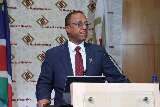 WINDHOEK, 29 April 2026 - Bank of Namibia Governor Ebson Uanguta speaking at the second bi-monthly Monetary Policy Committee (MPC) announcement for 2026. (Photo by: Chelva Wells) NAMPA