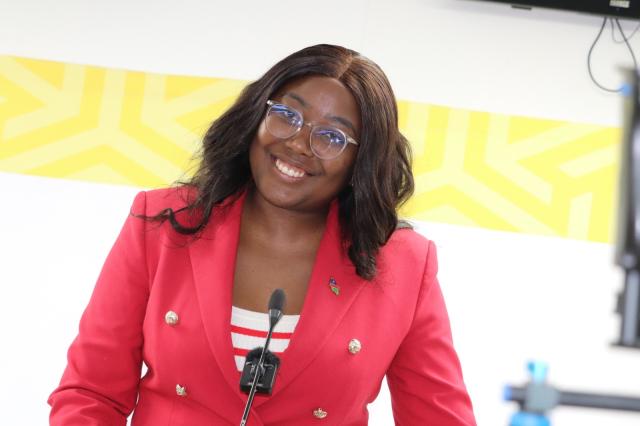 ONDANGWA, 29 April 2026- The Minister of Information and Communications Technology Emma Theofelus during the launch of the cyber security incident management guidelines on Wednesday in Ondangwa. (Photo: Ester Hakaala) NAMPA