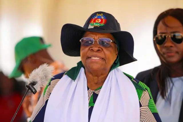OPUWO, 01 MAY 2026- President Netumbo Nandi-Ndaitwah addressing the International Workers' Day commemoration at Opuwo in the Kunene region. (Photo: Contributed) 