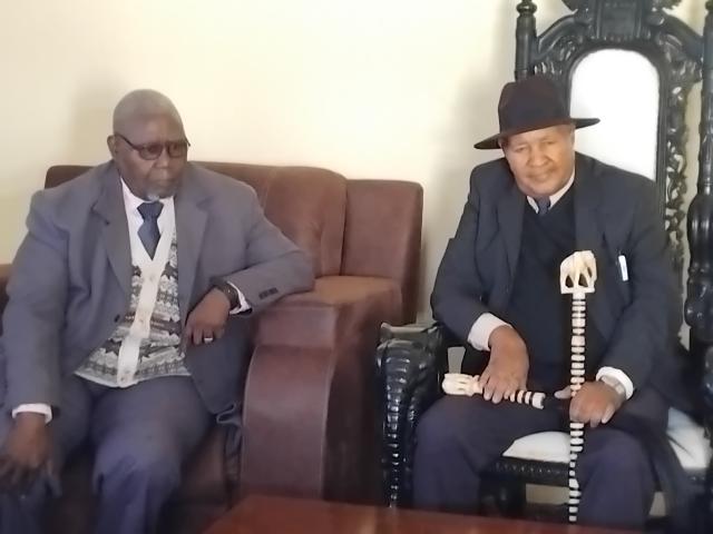 BUKALO, 06 May 2026 - The Ngambela (Prime Minister / Senior Traditional Advisor) of the Masubia Traditional Authority, Raphael Mbala officially squashed ongoing rumours circulating in the country about the alleged death of Masubia Chief Munitenge Gilbert Muhongo Mutwa Moraliswani III. Mbala rubbished these claims on Wednesday at a media briefing at the Bukalo Royal establishment and accorded media practitioners a rare opportunity to photograph the Chief.

(Photo: Michael Mutonga Liswaniso) NAMPA


 
